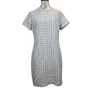 New York & Co Shift Dress Medium Tweed Knee Length Short Sleeve Career Workwear